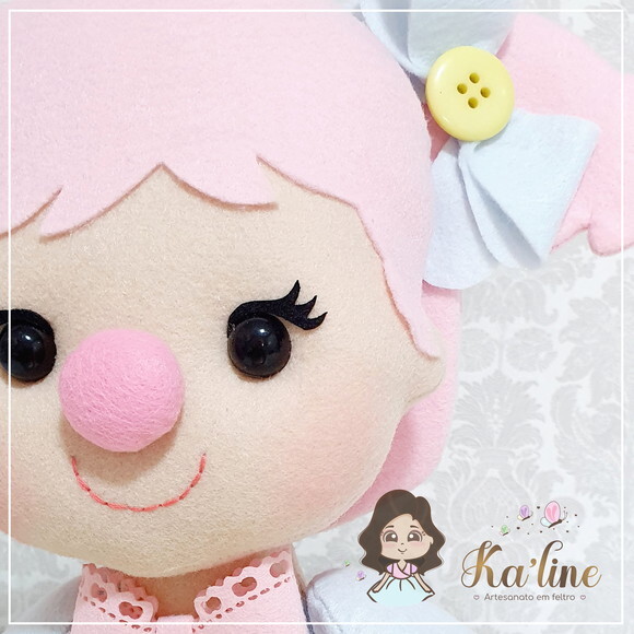 Palhacinha - Circo Rosa Luxo - Bonecos em Feltro