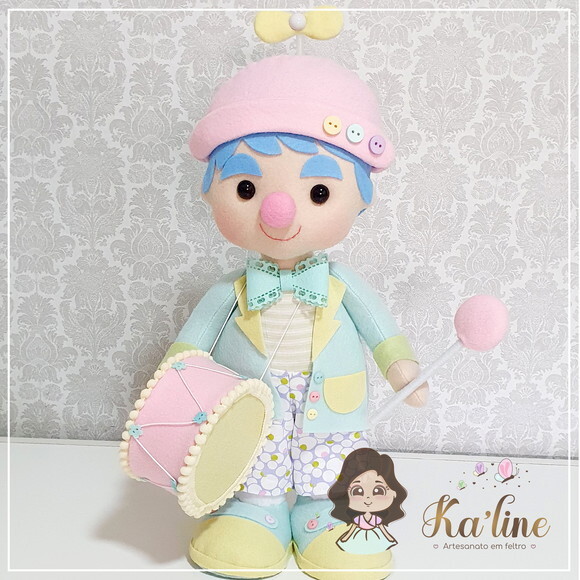 Palhacinha - Circo Rosa Luxo - Bonecos em Feltro