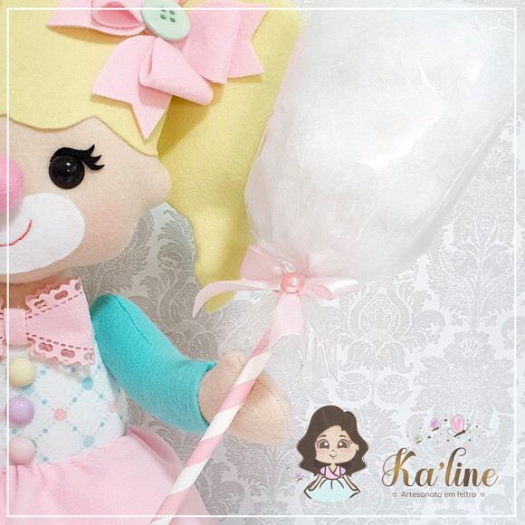 Palhacinha - Circo Rosa Luxo - Bonecos em Feltro
