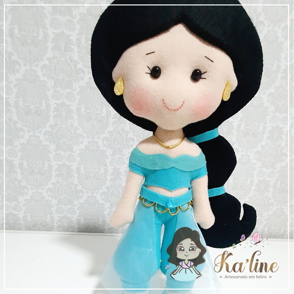 Princesa Jasmine - Bonecos em Feltro