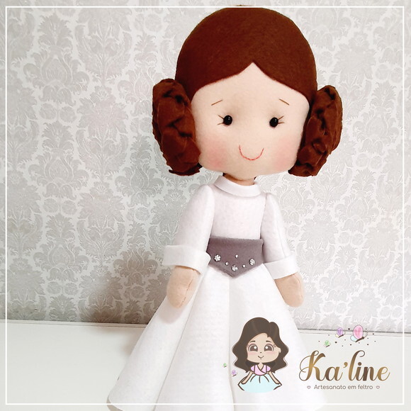 Princesa Leia - Star Wars - Bonecos em Feltro