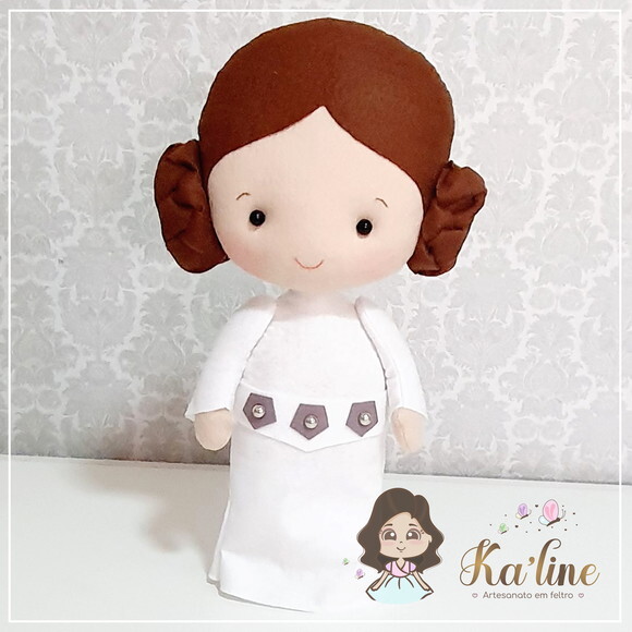 Princesa Leia Baby - Star Wars - Bonecos em Feltro - 1ª Peça