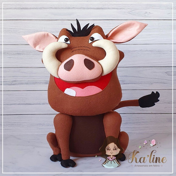 Pumba - Bonecos em Feltro