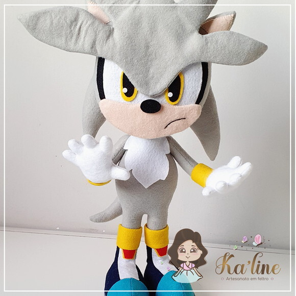 Sonic Silver - Boneco em Feltro