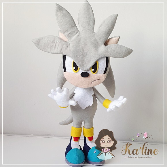 Sonic Silver - Boneco em Feltro