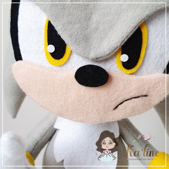 Sonic Silver - Boneco em Feltro