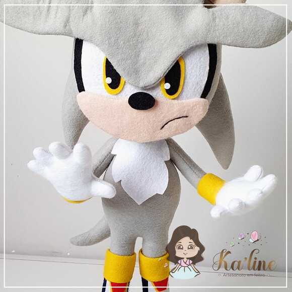 Sonic Silver - Boneco em Feltro