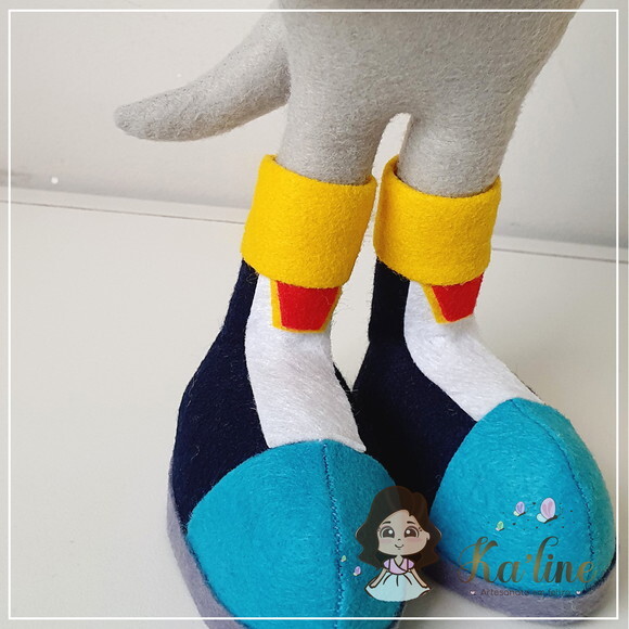 Sonic Silver - Boneco em Feltro