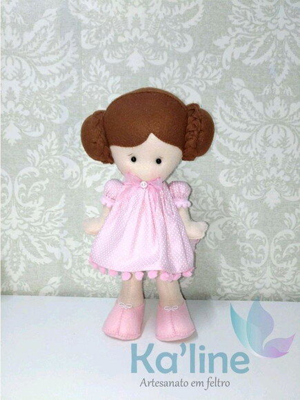 Bonecas Princesas 3D - Bonecos em Feltro - 1ª PEÇA.