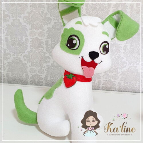 Cachorrinho Moranguinho - Bonecos em Feltro