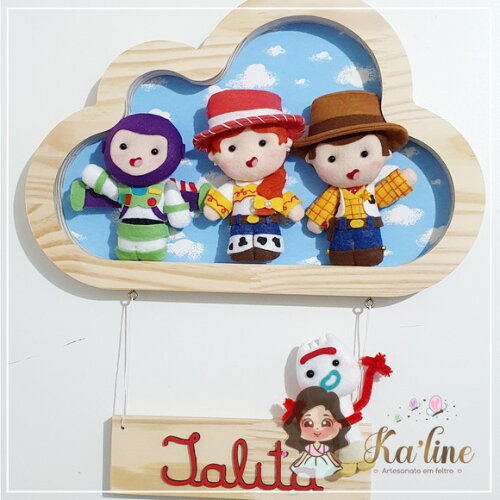 Enfeite de Porta Maternidade Toy Story Nuvem