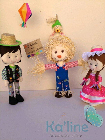 Festa Junina - Bonecos em feltro - 1ª PEÇA