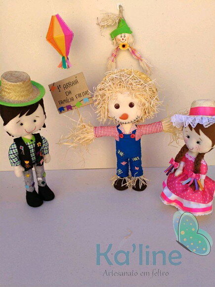 Festa Junina - Bonecos em feltro - 1ª PEÇA