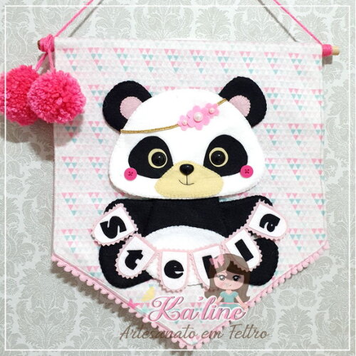 Flâmula Panda - Porta Maternidade