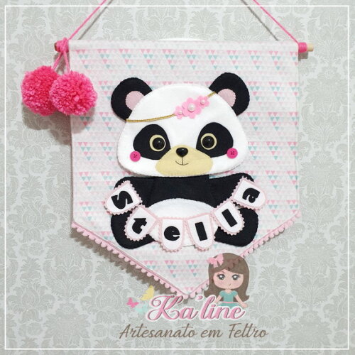 Flâmula Panda - Porta Maternidade