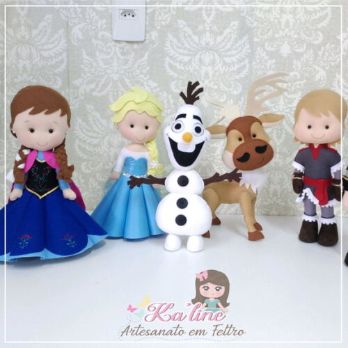 Frozen - Bonecos em Feltro - 1ª PEÇA