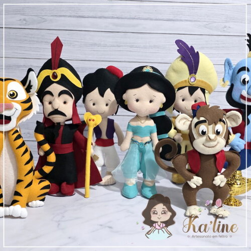 Kit Aladdin - Bonecos em Feltro.