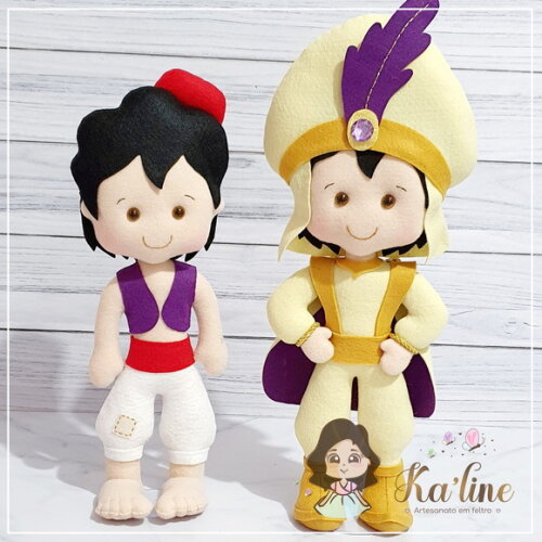 Kit Aladdin - Bonecos em Feltro.