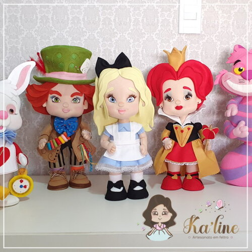Kit Alice no País das Maravilhas -feltro