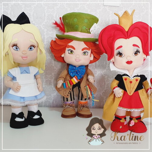 Kit Alice no País das Maravilhas -feltro