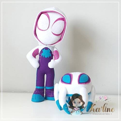 Kit Aranha Fantasma - Bonecos em Feltro