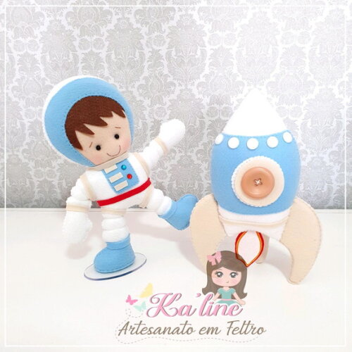 Kit Astronauta - Bonecos em Feltro