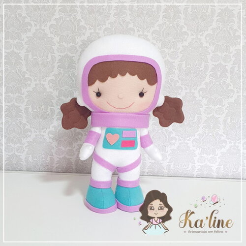 Kit Astronauta Menina - Bonecos em Feltro