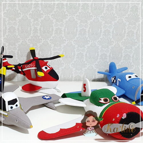 Kit Aviões Disney - Bonecos em Feltro