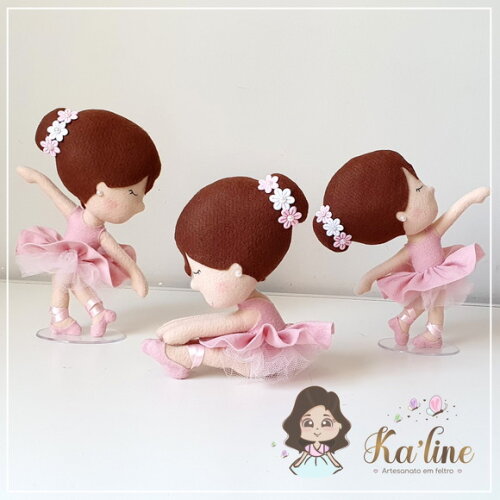 Kit Bailarinas - Bonecas em feltro