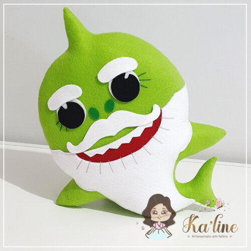 Kit Baby Shark - Bonecos em Feltro