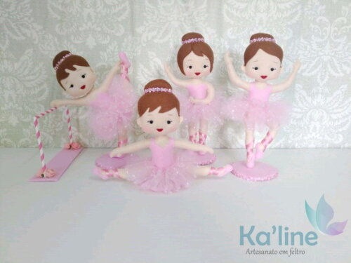 Kit Bailarinas - Bonecas em feltro
