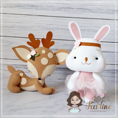 Kit Bichinhos da Floresta - Bonecos em Feltro