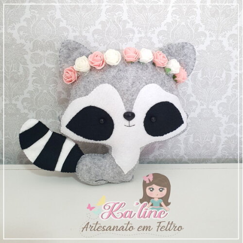 Kit Bichinhos da Floresta Rosa - Bonecos em Feltro