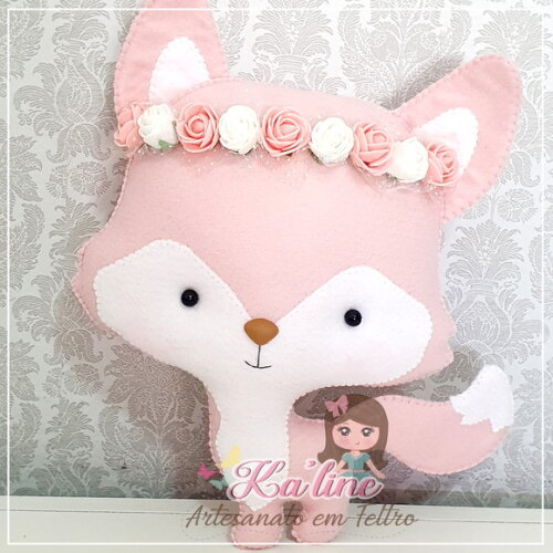 Kit Bichinhos da Floresta Rosa - Bonecos em Feltro