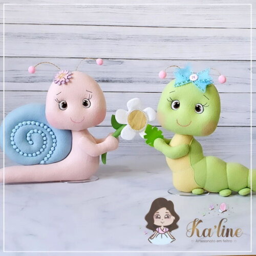 Kit Bichinhos do Jardim - Bonecos em Feltro