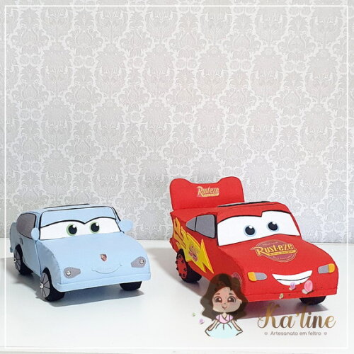 Kit Carros Disney - Bonecos em Feltro