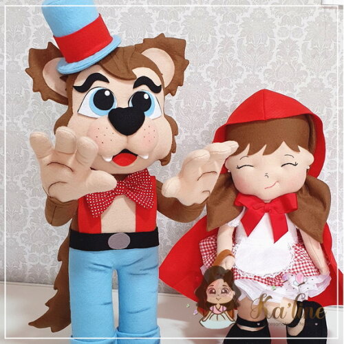 Kit Chapeuzinho Vermelho -Bonecos feltro