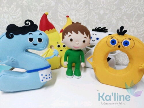 Kit Charlie and the Alphabet - Bonecos em Feltro
