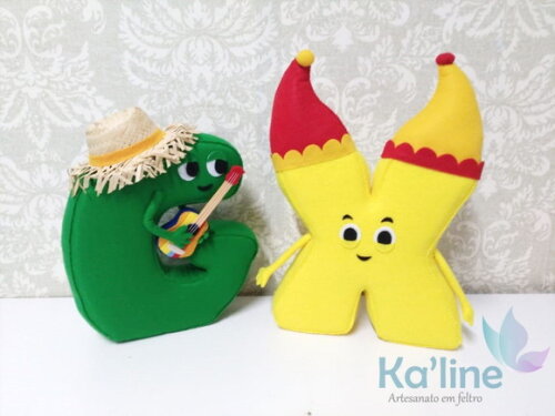 Kit Charlie And The Alphabet - Bonecos em Feltro