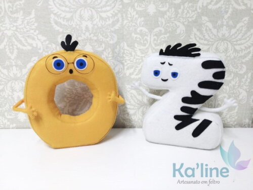 Kit Charlie And The Alphabet - Bonecos em Feltro
