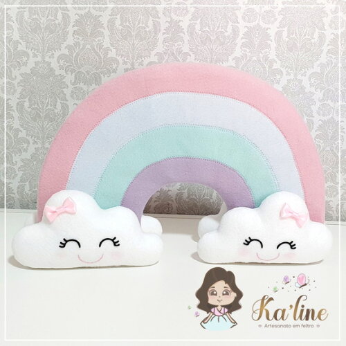 Kit Chuva de amor - Bonecos em Feltro