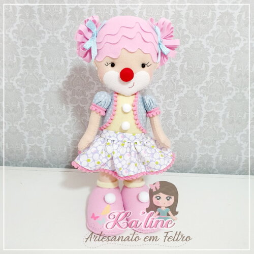 Kit Circo Rosa - Bonecos em Feltro