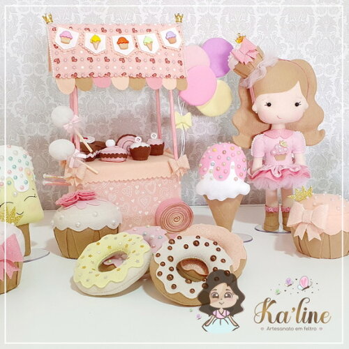 Kit Confeitaria - Bonecos em Feltro