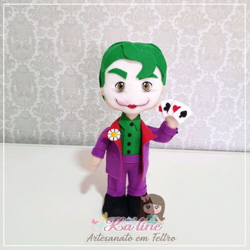 Kit Coringa E Arlequina - Bonecos Em Feltro