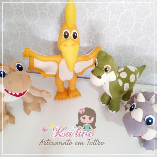 Kit Dinossauros - Bonecos em Feltro