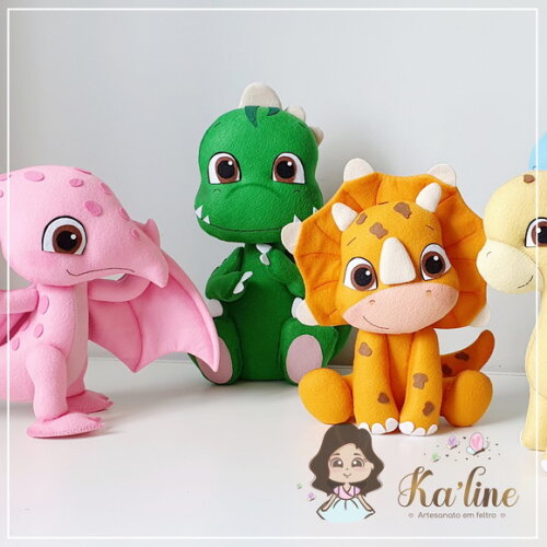 Kit Dinossauros Baby - Bonecos em Feltro
