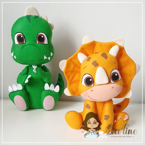 Kit Dinossauros Baby - Bonecos em Feltro