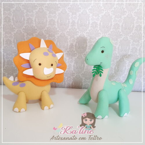 Kit Dinossauros Baby - Bonecos em Feltro