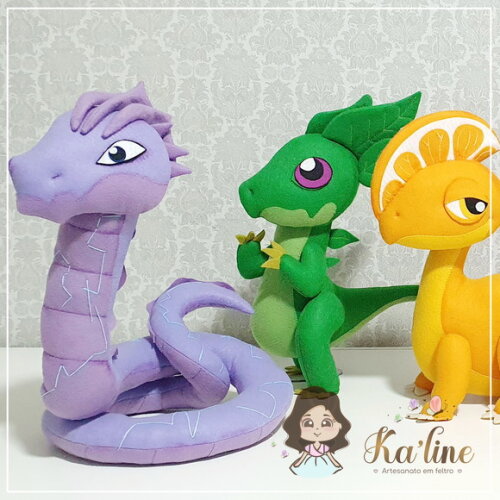 Kit Dragon Mania - Bonecos em Feltro
