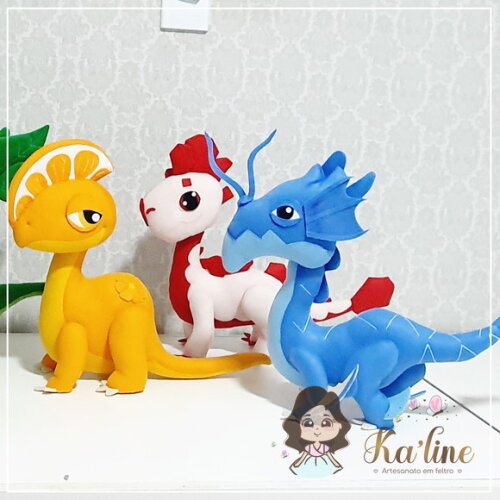 Kit Dragon Mania - Bonecos em Feltro